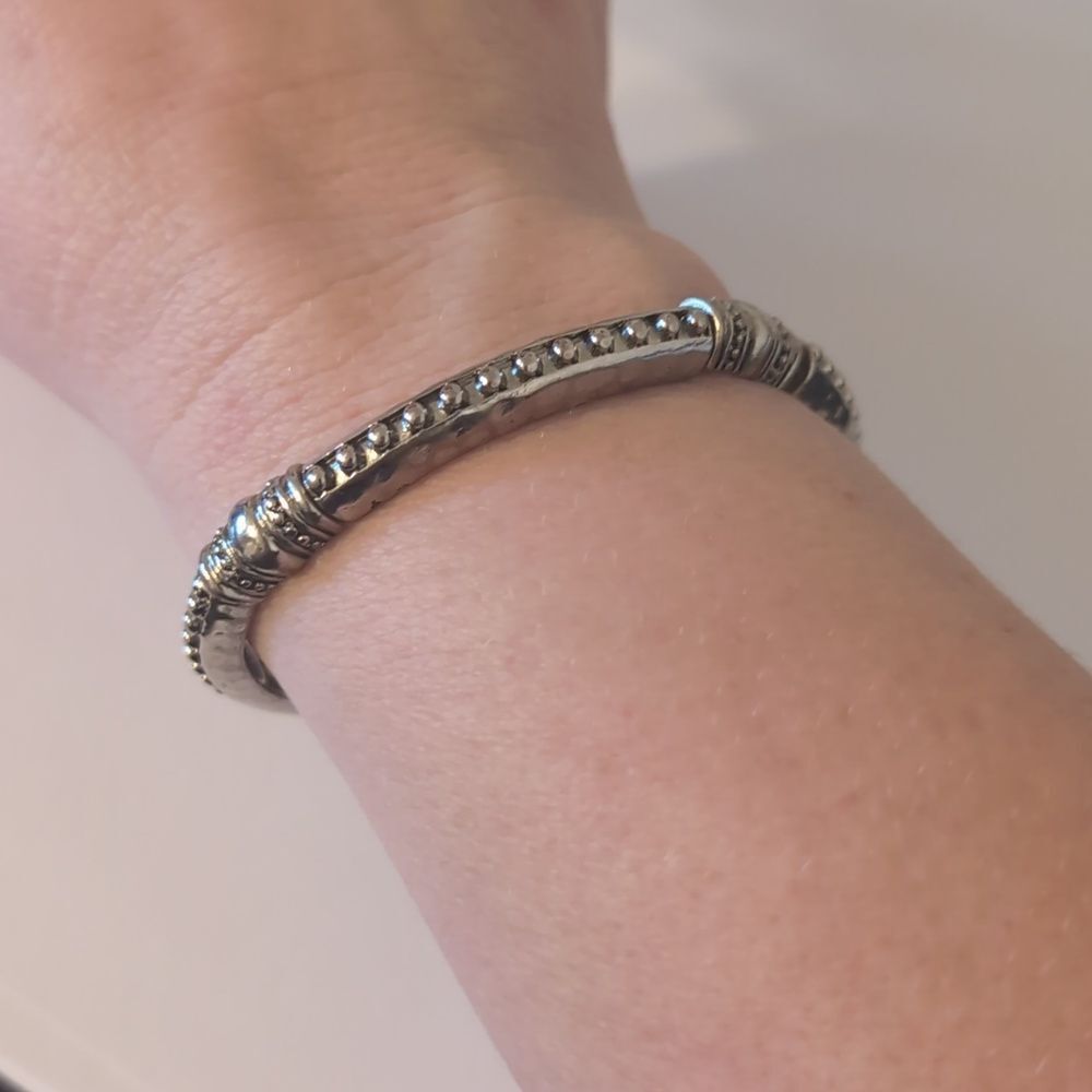 700 Silver Studded Bangle‎ Bracelet